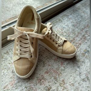 NEW Sam Edelman ethyl sneaker in bleached beechwood